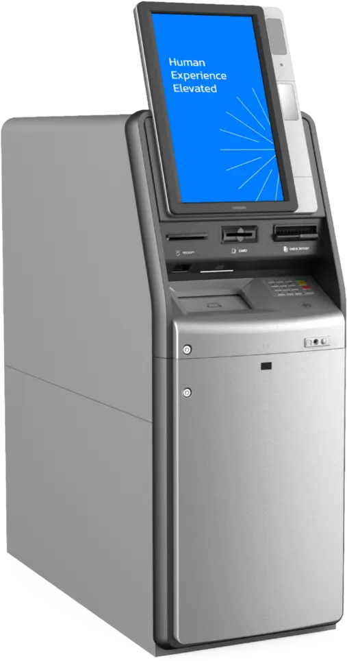 Hyosung 8L cash recycling lobby ATM (MX8200QTN), front three-quarter view
