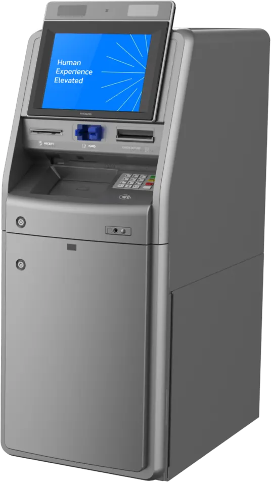 Hyosung 8LS small-footprint cash recycling ATM (MX8100QTN), front three-quarter view