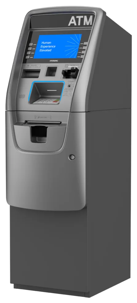 Hyosung Halo II retail ATM (MX2600SE), front three-quarter view